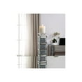 thumbnail image 3 of Wood and Glass Candle Holder with Faux Crystal Inserts Clear Set of Two Large - Saltoro Sherpi, 3 of 3