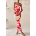 thumbnail image 4 of Vestido largo PRETTYGARDEN 2025 para mujer, estampado floral, ajustado, blanco y rosa, 4 of 9