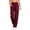 Wine, variant on Inleife Women Solid Cargo Yoga Pants High Waist Flared Workout Trousers Multi Pockets Casual Daily Loungewear