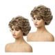 thumbnail image 3 of Peluca de pelo rizado con flequillo corto y oblicuo de fibra química, elegante accesorio para la cabeza para mujer y niña (como se muestra), 3 of 7