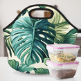 thumbnail image 6 of Herdesigns Palm Leaves Insulated Lunch Bag Neoprene Lunch Box for Women Men Soft Cooler Bag Tropical Washable Lunch Tote for Work Outdoor Picnic, 6 of 7
