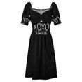 thumbnail image 4 of X xoxo vestido de manga corta con letras de amor originales vestido de fiesta elegante para mujer ropa de graduación vestidos de mujer de verano 2025, 4 of 6