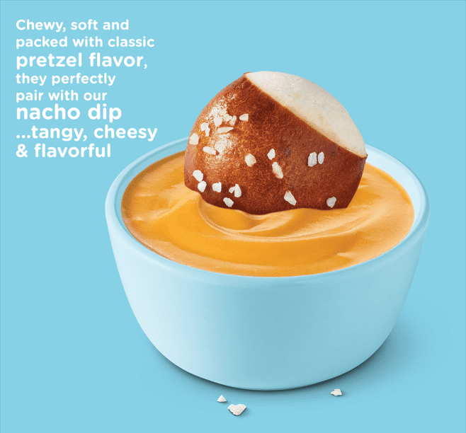 Pretzilla Soft Pretzel Bread Bites with Nacho Cheese Cup and Salt Packet, Shelf-stable, 12.3 oz