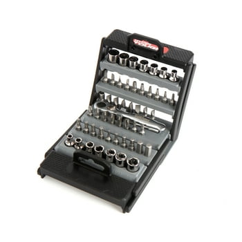 Hyper Tough 53-Piece Socket and Bit Set with Mini Ratchet, Model 42873