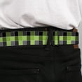 thumbnail image 4 of Buckle-Down Belt, Seatbelt Buckle Belt, Checker Mosaic Green, Youth 22 to 32 Inches, 4 of 9