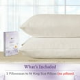 thumbnail image 4 of California Design Den 1000 Thread Count King Pillow Cases, 100% Cotton Sateen, Soft Refined Set of 2 King Pillow Cases Fit King Size Pillows - Ivory (Creamy Beige Tone), 4 of 8