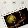 thumbnail image 6 of Elephant Stock Classic Softball Wall Art - Horizontal Multi Panel Canvas - Living Room Wall Decor - Sports Multi Panel - Brown And Red Decor - 65" x 42", 6 of 8