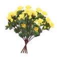 thumbnail image 2 of 4 manojos de flores artificiales de seda sintética, rododendros, decoración reutilizable. Amarillo, 2 of 9