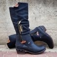 thumbnail image 1 of Botas de montar de vaquero a la moda para mujer, zapatos informales cálidos de tacón medio, botas de tubo medio Wmkox8yii sdhk130, 1 of 3