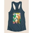 thumbnail image 3 of Cheetah Kingdom Collection. B Racerback Tank Women -June Erica Vess Designs, Female Large, 3 of 4
