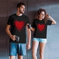 thumbnail image 2 of XIAONU Men's Heart Cluster Valentine's Day T Shirt Regular Crew Neck Short Sleeve Tee Soft Casual Holiday Wear T-Shirt, 2 of 6