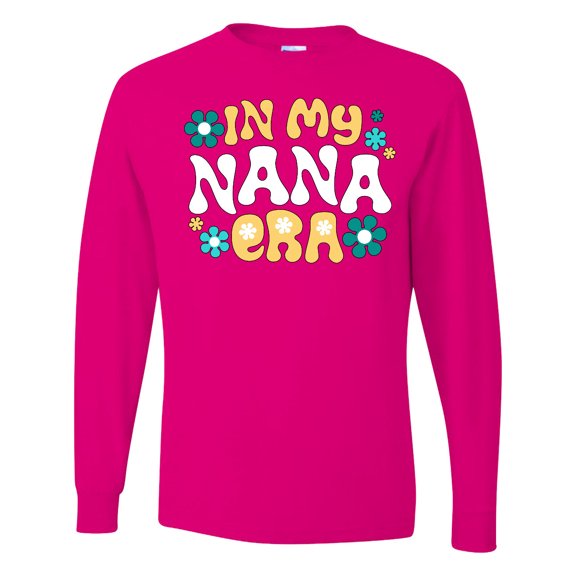 Inktastic In My Nana Era Retro with Flowers Long Sleeve T-Shirt