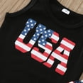 thumbnail image 5 of WUANDIXFA Toddler 4th of July Outfit Boy Baby Boy Outfits 4th Of July Baby Boy Outfit T Shirt Shorts 2pcs Set Toddler Fourth Of July Outfits Kids Summer Cute Clothes Black,18-24 Months, 5 of 6