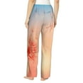 thumbnail image 3 of Xecao The Sunset of Dandelion Women's Straight Lounge Pajama Pants: The Epitome of Relaxed Sleepwear, 3 of 9
