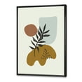 thumbnail image 3 of Designart 'Abstract Shapes With Botanical Minimalist Leaf II' Modern Framed Canvas Wall Art Print, 3 of 5
