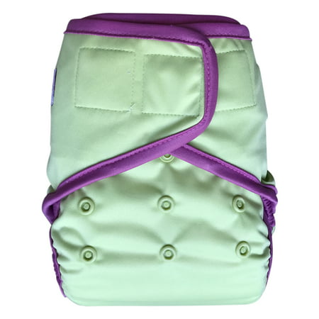 EcoAble Baby Waterproof PUL Cloth Diaper Cover AI2, Hook & Loop (Size 2/ 15-35lb,