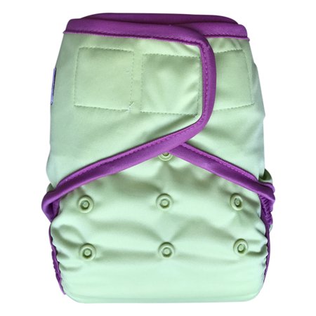 - EcoAble Baby Waterproof PUL Cloth Diaper Cover AI2, Hook & Loop (Size 2/ 15-35lb, Green)