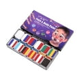thumbnail image 4 of Paleta de pintura facial y corporal, pigmento para pintura facial, 12 cuadrículas, combinación de colores vibrantes Estilo B, 4 of 8