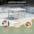 thumbnail image 6 of WestinTrends Malibu Low Outdoor HDPE Square Patio Coffee Table, White, 6 of 16
