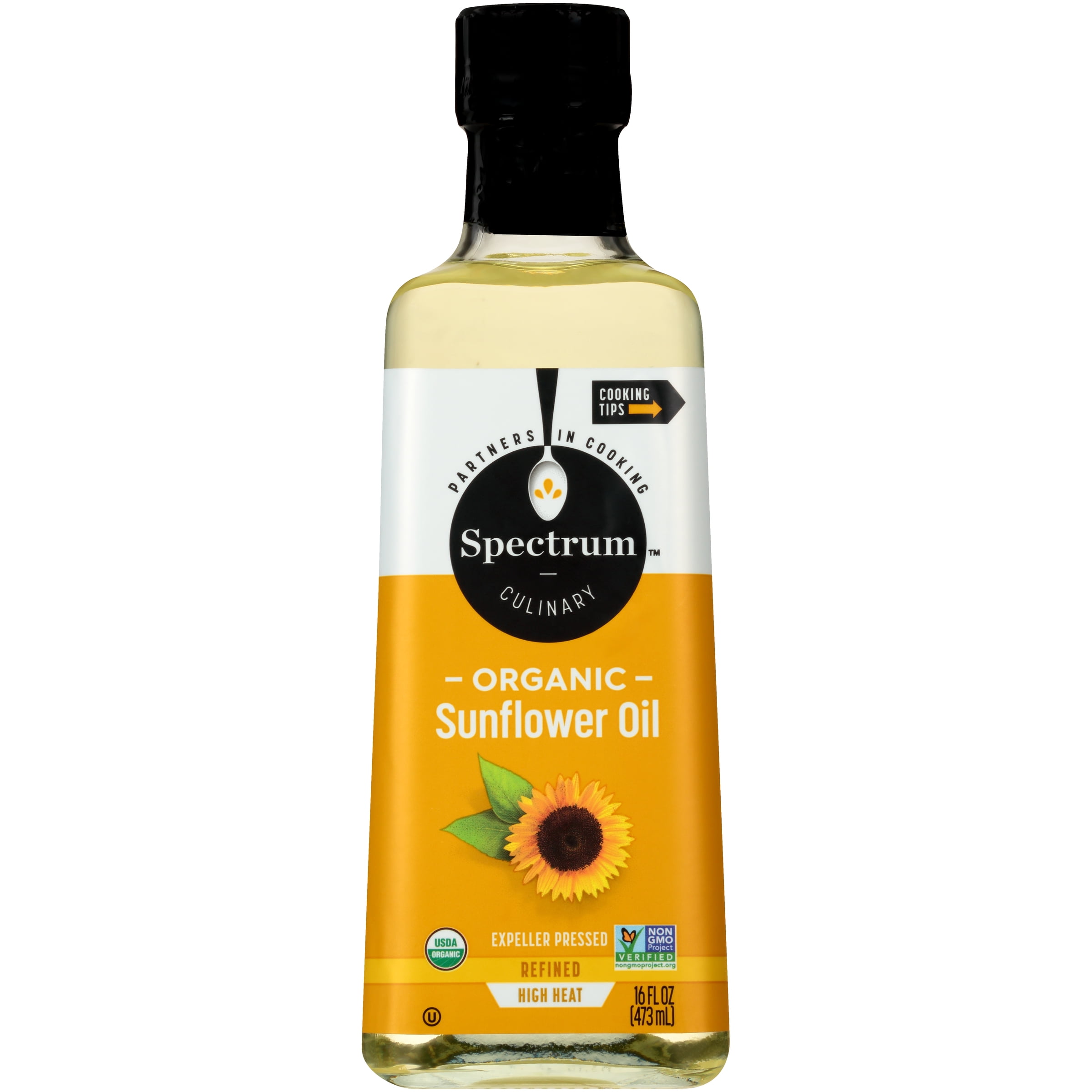 Spectrum Culinary Organic Refined Sunflower Oil, 16 fl. oz. Walmart