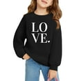 thumbnail image 3 of Dezsed Toddler Baby Girls Long Sleeve Shirts Valentine's Day Printed Shirt Cotton Sweatshirts for Girls Kids Pullover Tops 9-10 Years Black, 3 of 3