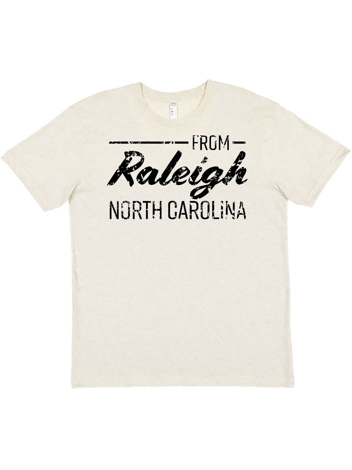 Inktastic From Raleigh North Carolina in Black Distressed Text T-Shirt -  Walmart.com
