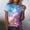 Multicolor, variant on Lumosvexa Summer Womens Graphic T-Shirt for Women Casual Short Sleeved Shirt Tops Fashionable Relaxed Crew Neck T Shirt Multicolor Size 2XL