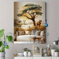 thumbnail image 4 of Qisvanset Framed Canvas Wall Art 12x16 Inch African Safari Animal Kids Nursery Wall Sticker Art, 4 of 5