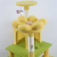 thumbnail image 4 of Yougu 71 inch Flower Cat Tree With Large Condo Removable Flower Cushion and Hammock,Yellow, 4 of 4