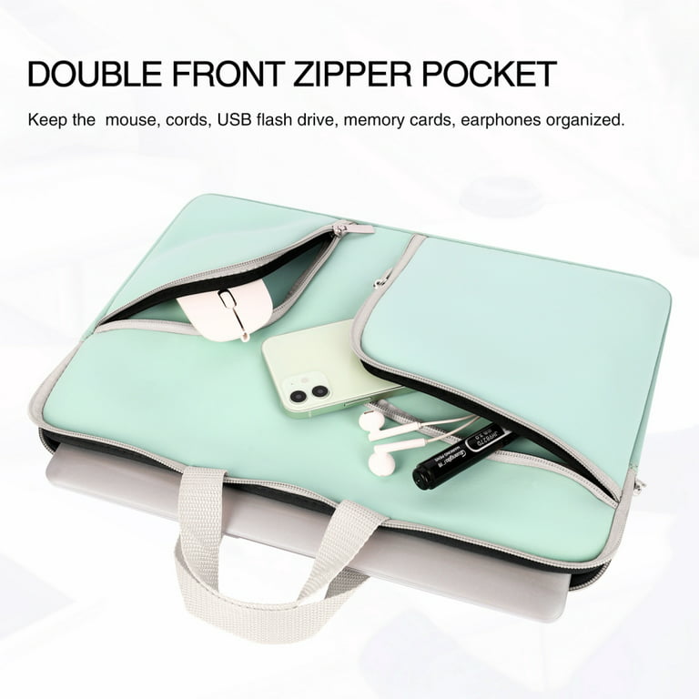 14-16inch Laptop and Tablet Sleeve Case Carry Bag Universal Laptop Bag for MacBook Samsung iPad Chromebook HP Acer Lenovo, Men's, Green
