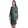 thumbnail image 4 of Moomaya Womens Full Sleeve Printed Midi Length Printed Bodycon Dress, 4 of 7