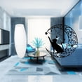 thumbnail image 2 of Lámpara De Pie De Metal Con Forma De Gato, Escultura De Pared De Gato Negro, Pantalla De Lámpara Sencilla, Lámpara De Pie De Papel, Jaula Protectora Para Dormitorio, Hotel, Regalos Para, 2 of 8