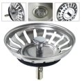 thumbnail image 1 of Premium Stainless Steel Replacement Kitchen Sink Strainer Waste Drain Plug 80Mm, 1 of 8
