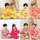 thumbnail image 3 of Pijamas gruesos de franela para niños y niñas, cárdigan de manga larga con solapa, para otoño e invierno, navidad, 3 of 4
