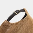 thumbnail image 7 of MKKAS Women's Straw Baseball Cap Hat Natural Beachy Bohemian Woven Paper Straw Breathable Adjustable Hat for Summer Sun Protection, Khaki, Baseball Cap Hat, Women's, Straw, 7 of 7