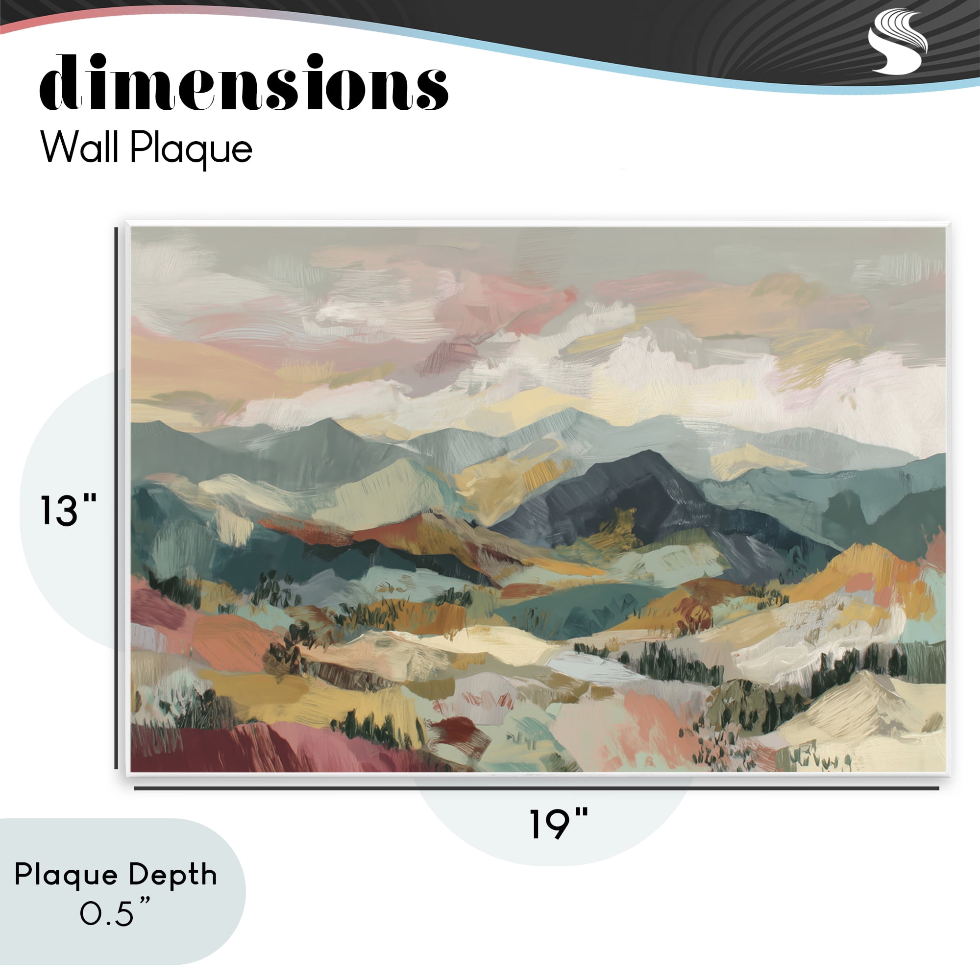 Stupell Industries Mountain Valley Vista Wall Plaque Art, design by Chromatic Storm Studio