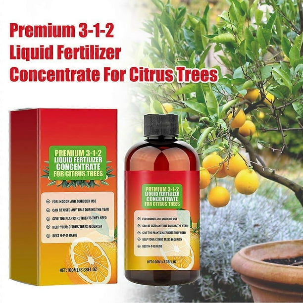 Liquid Citrus Tree Plant Fertilizers Fruit Growth Nutrient Solution for Indoor Outdoor Use