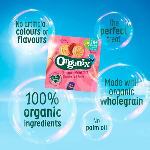Organix Farm Animal Biscuits Toddler Snacks 12 months+ 100g, British Import (Pack of 3)