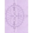 thumbnail image 1 of Ahgly Company Machine Washable Indoor Rectangle Transitional Bright Lilac Purple Area Rugs, 6' x 9', 1 of 7