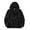 Black, variant on Thermal Hooded Jacket Outdoor Winter Coats For Cold Weather Windproof Thickened Soft Warm Full Zip Coat