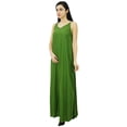 thumbnail image 2 of Bimba Robe Maxi Unie à Bretelles Spaghetti pour Femme pour l'Été, Tenue de Plage, Robe d'Été, 2 of 9