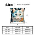 thumbnail image 5 of Cat Velvet Throw Pillow Covers Set of 2 - 16x16, 18x18, 20x20 Inches - Unique Patterns for Bed, Chair for Various Occasions, 5 of 6