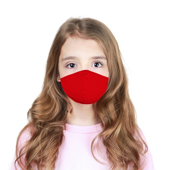 DALIX Kids Cotton Face Mask Reuseable Washable in Red Made in USA - XXS-XS Size
