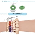 thumbnail image 2 of 2000 Pcs Perles de Rocaille en Verre 3mm 8/0 Rondes Doublées Perles de Taille Colorées Petites Perles d'Espacement Tchèques pour Fabrication de Bijoux Boucles d'Oreilles Bracelet Collier Vert, 2 of 9
