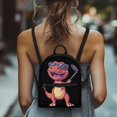 thumbnail image 4 of Eheartsgir Golf Dinosaur Small Backpack for Outing and Work, Zipper Closure Fashion Rucksack Polyester Front Pocket Mini Daypack for Women, 4 of 8
