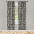 thumbnail image 3 of Ambesonne Leopard Print Curtains, Modernized Cat Skin, Pair of 28"x63", Multicolor, 3 of 5