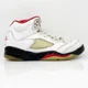 thumbnail image 1 of Ni - ke Ni - ke Boys Air Jordan 5 440888-102 White Basketball Shoes Sneakers Size 7Y, 1 of 5