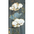 thumbnail image 2 of Grey, Jace 11x18 Black Ornate Wood Framed with Double Matting Museum Art Print Titled - Blue Gold Florals, 2 of 4