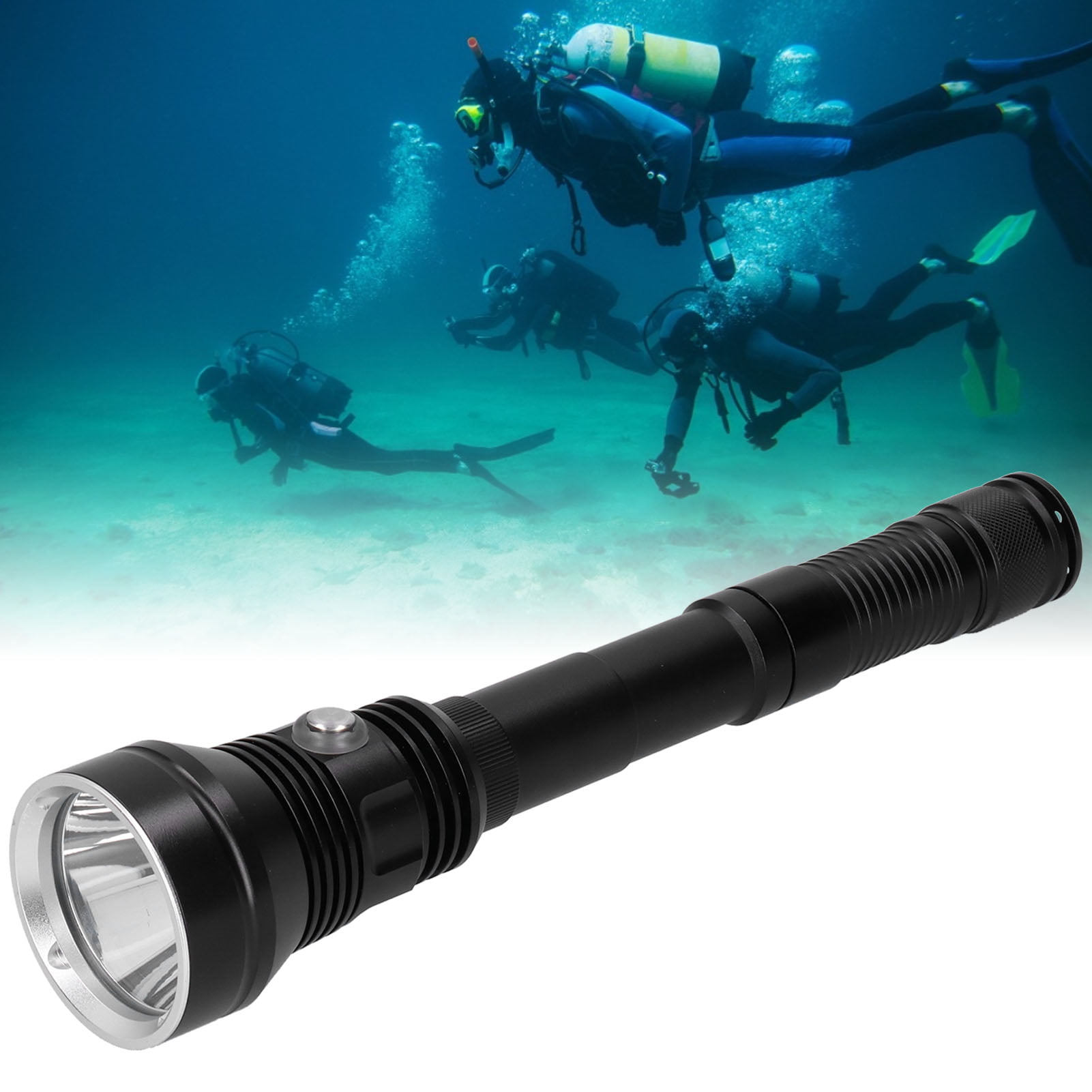 Underwater Scuba Dive Snorkeling LED Light Torch Flashlight Blue 