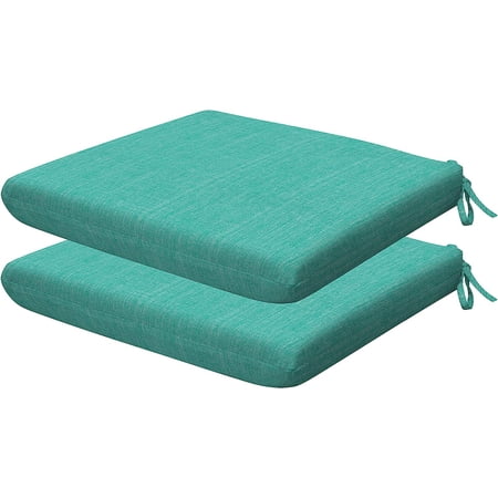 Indoor/Oudoor exured Surf Aqua Sea Cushion: Recycled Fiberfill  eaher Resisan  Comforable and Sylish Pack of 2 Paio Cushions: 18  x 17.5  D x 2.5